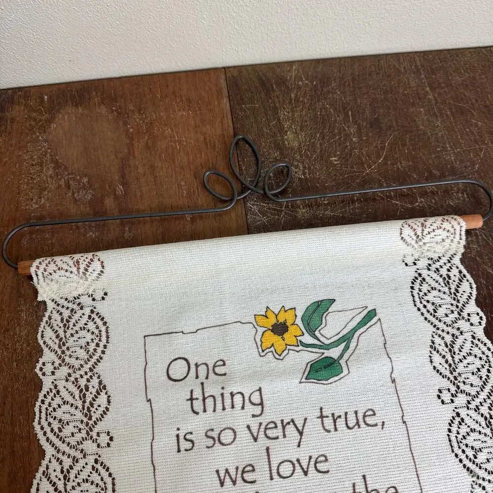 Hanging Doily Style Sunflower Proud Parent Quote 4x6 picture‎ frame Wall Decor
